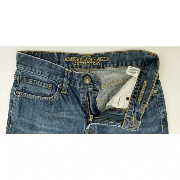 American Eagle Outfitters 28X30 Men's Original Straight Blue Denim Cotton Jeans - Picture 8 of 11